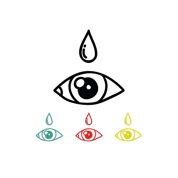 Иконка Глазных Капель Векторная Цветная Иллюстрация — стоковый вектор