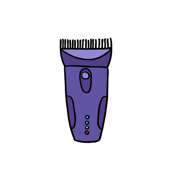 Haarschneidemaschine Haar Doodle Symbol Vektorfarbe Illustration — Stockvektor
