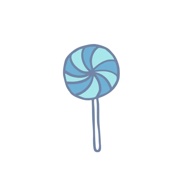 Süßigkeiten Doodle Symbol Vektorfarbenillustration — Stockvektor