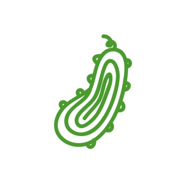 salatalık karalama simgesi, vektör rengi çizimi