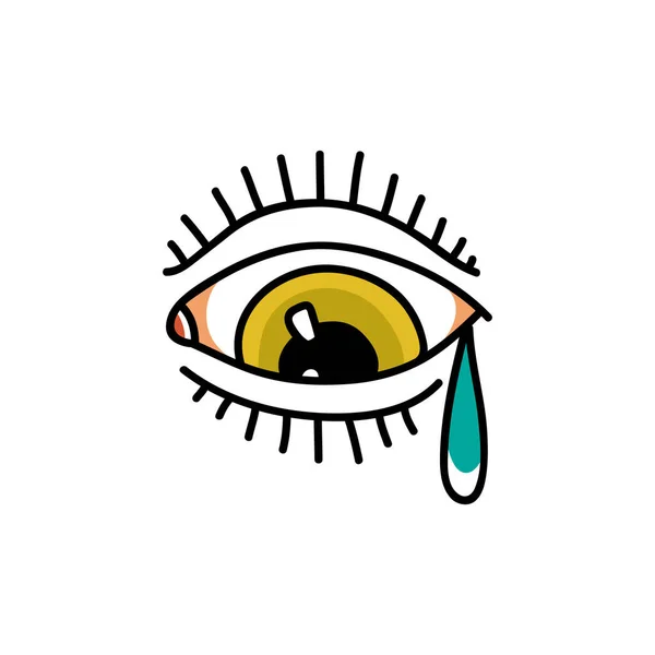 Eye Doodle Icon 전통적 일러스트 — 스톡 벡터