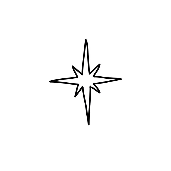 Csillag Firka Ikon Vektor Szín Illusztráció — Stock Vector