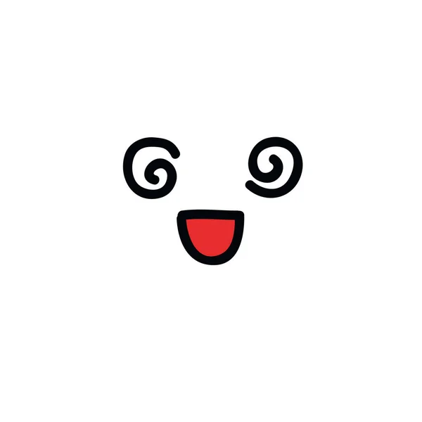Emoji Doodle Symbol Vektorfarbenillustration — Stockvektor