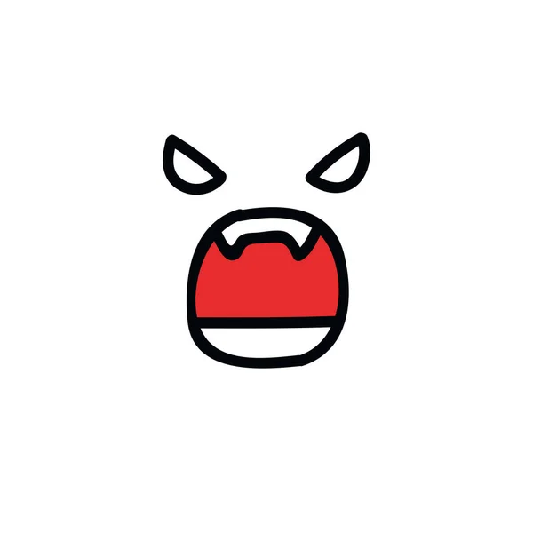 Ícone Doodle Emoji Ilustração Cor Vetorial —  Vetores de Stock