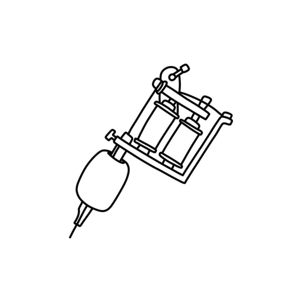 Татуювальна Машина Каракулі Значок Векторна Кольорова Ілюстрація — стоковий вектор