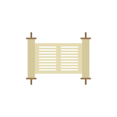 Torah scroll flat icon, vector color illustration clipart