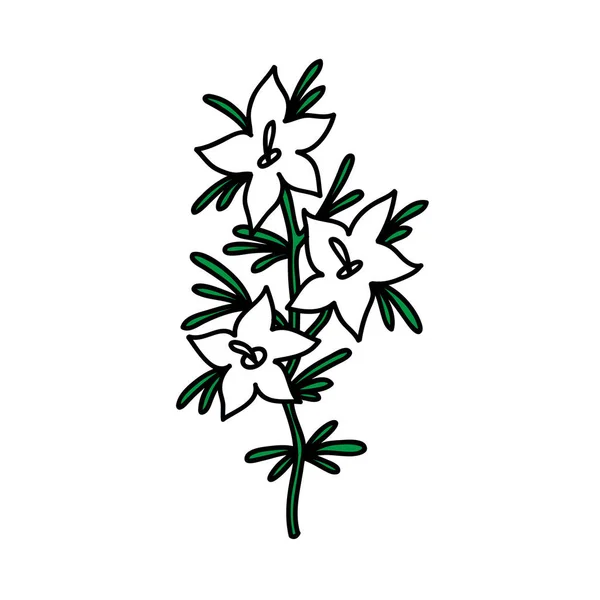 Λουλούδι Εικονίδιο Doodle Παραδοσιακή Έγχρωμη Απεικόνιση Τατουάζ — Διανυσματικό Αρχείο