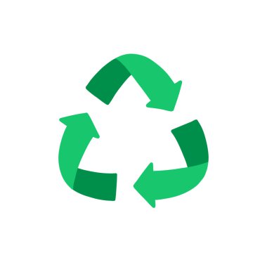 Geri dönüşüm sembolü karalama simgesi, vektör rengi çizimi