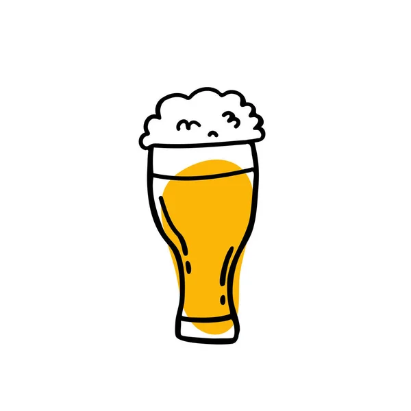 Ícone Doodle Cerveja Ilustração Cor Vetorial —  Vetores de Stock