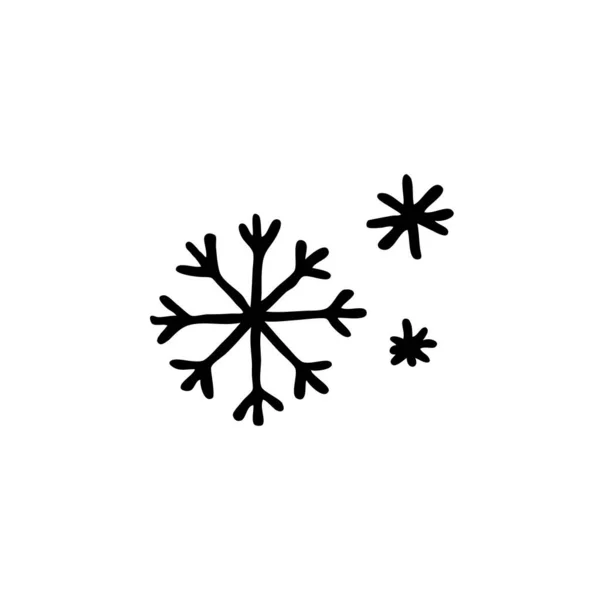 Ikona Sněhové Vločky Vektorová Barevná Ilustrace — Stockový vektor