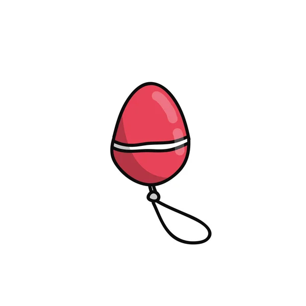 Vibroegg Brinquedo Sexual Doodle Ícone Vetor Cor Ilustração — Vetor de Stock