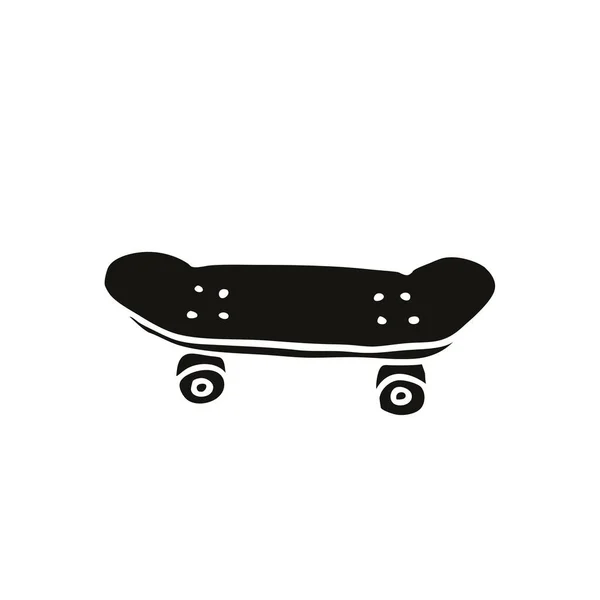 Skateboard Doodle Icoon Vector Kleur Illustratie — Stockvector