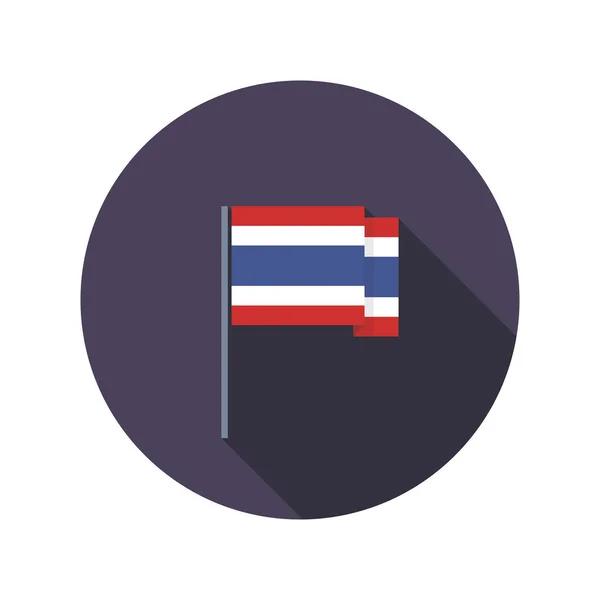 Bandeira Tailândia Ícone Ilustração Cor Vetorial — Vetor de Stock