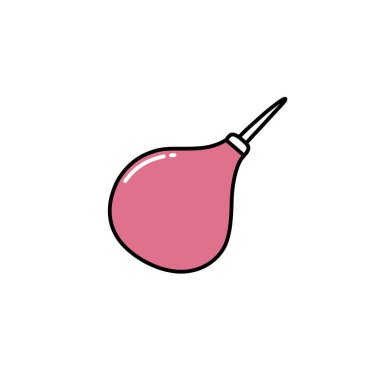 enema doodle simgesi, vektör rengi çizimi