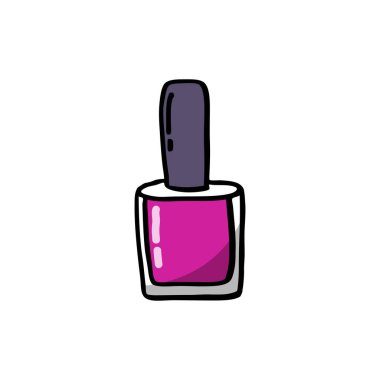 Tırnak cilası karalama simgesi, vektör rengi çizimi