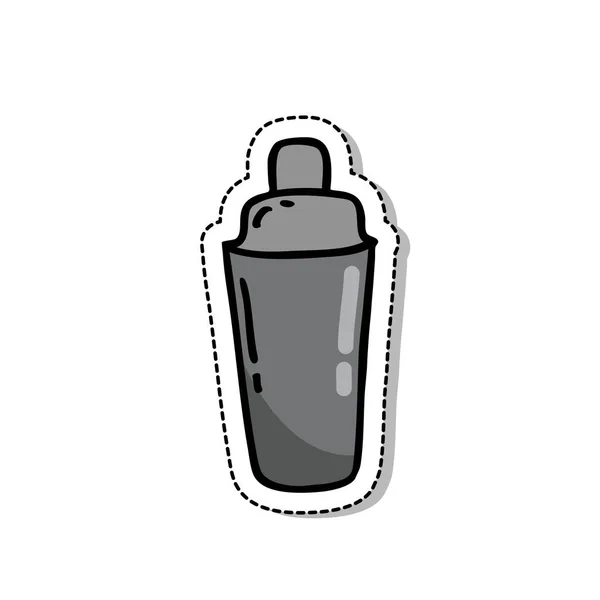 Cocktail Shaker Icône Doodle Illustration Vectorielle Couleur — Image vectorielle