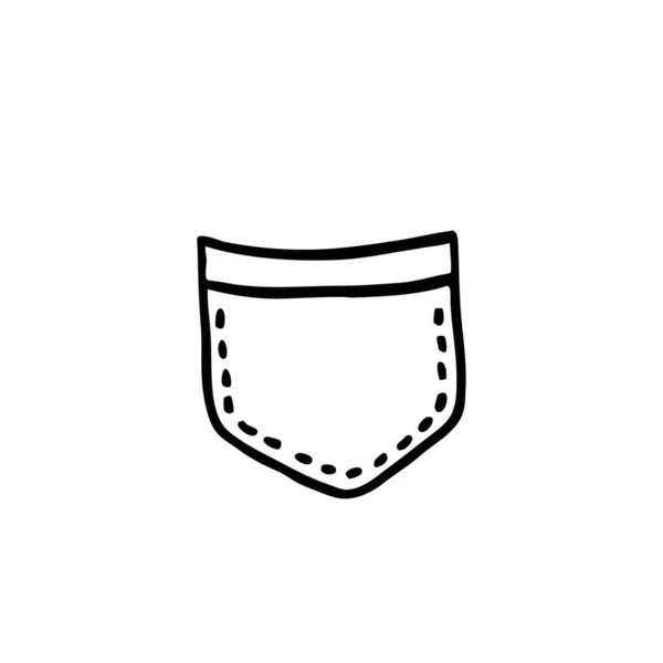 Pocket Doodle Symbol Vektor Farbabbildung — Stockvektor