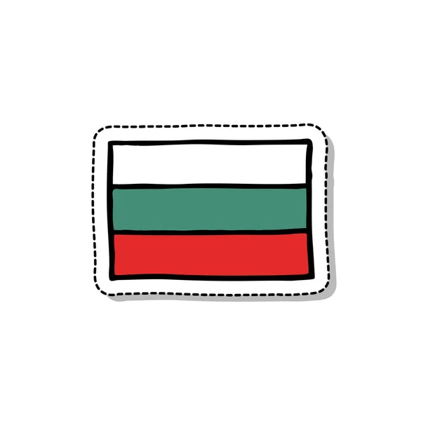 Flaga Bułgarii Ikona Doodle Wektor Kolor Ilustracja — Wektor stockowy