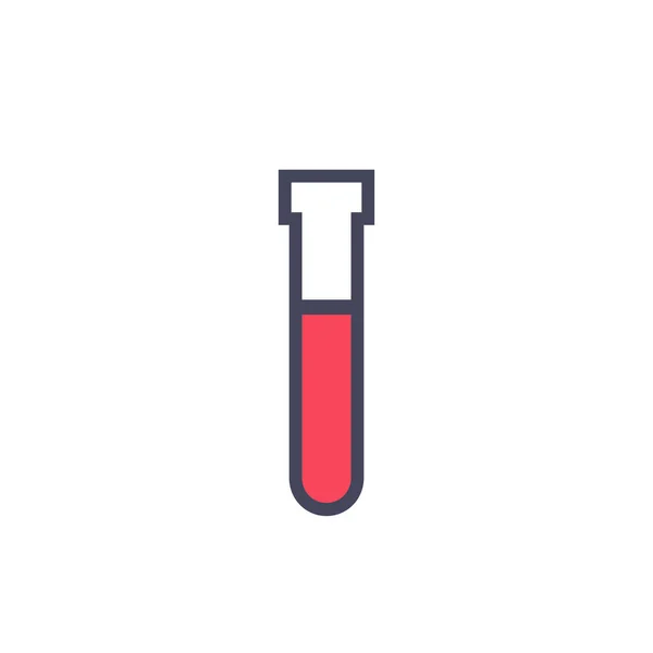 Krev Ikoně Zkumavky Vektorová Ilustrace — Stockový vektor