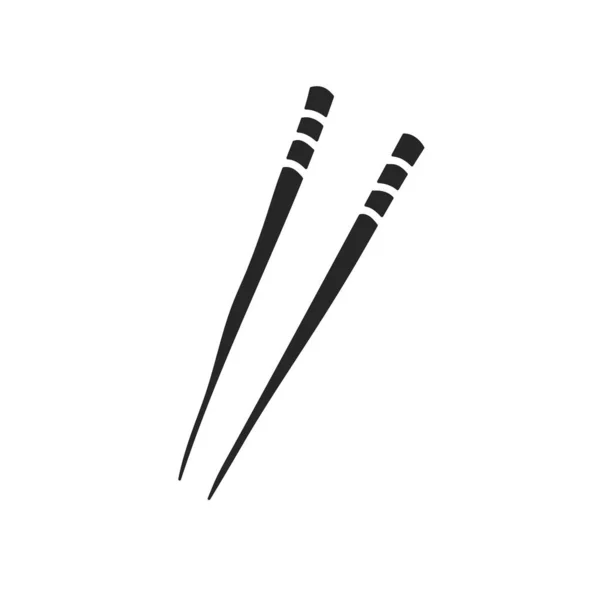 Chopsticks Doodle Color Icon Vector Illustration — Stock Vector