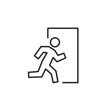 Çıkış satırı simgesi, vektör illüstrasyonu