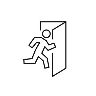 Çıkış satırı simgesi, vektör illüstrasyonu