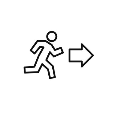 Çıkış satırı simgesi, vektör illüstrasyonu