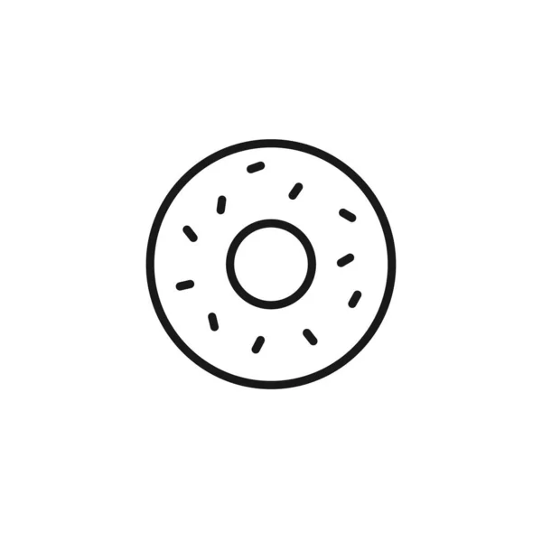 Donut Linie Symbol Vektor Illustration — Stockvektor