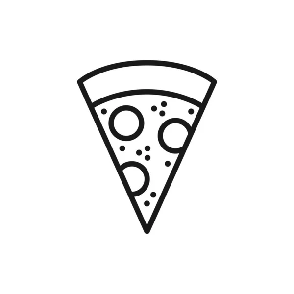 Icono Línea Pizza Ilustración Vectorial — Vector de stock