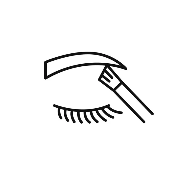 Augenbrauenkorrektur Liniensymbol Vektorillustration — Stockvektor