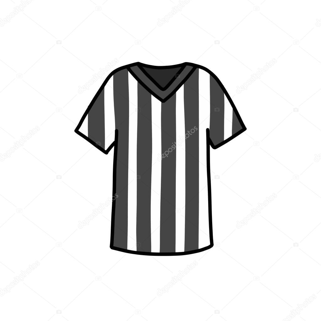 soccer referee uniform doodle icon, vector illustration