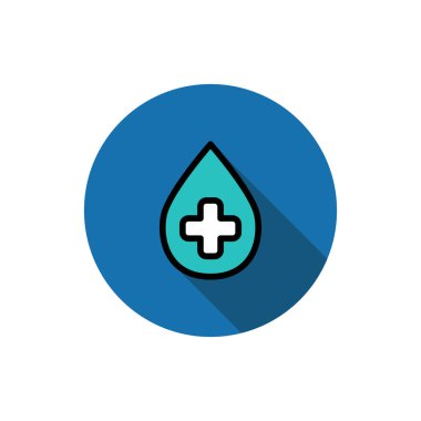 Alkol jeli, el dezenfektanı düz simge, vektör illüstrasyonu