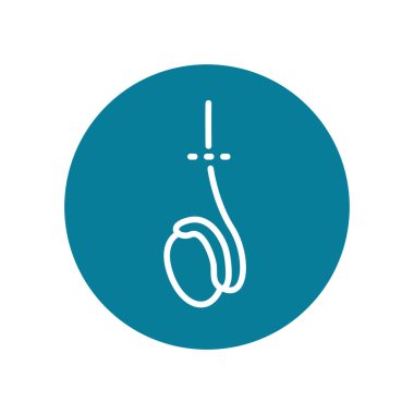 Vazektomi yassı simgesi, vektör illüstrasyonu