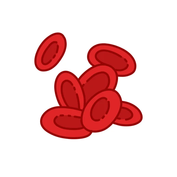 Ícone Doodle Glóbulos Vermelhos Ilustração Vetorial —  Vetores de Stock