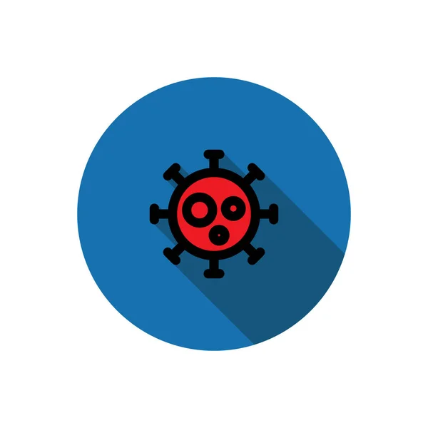 Virus Flaches Symbol Vektorillustration — Stockvektor