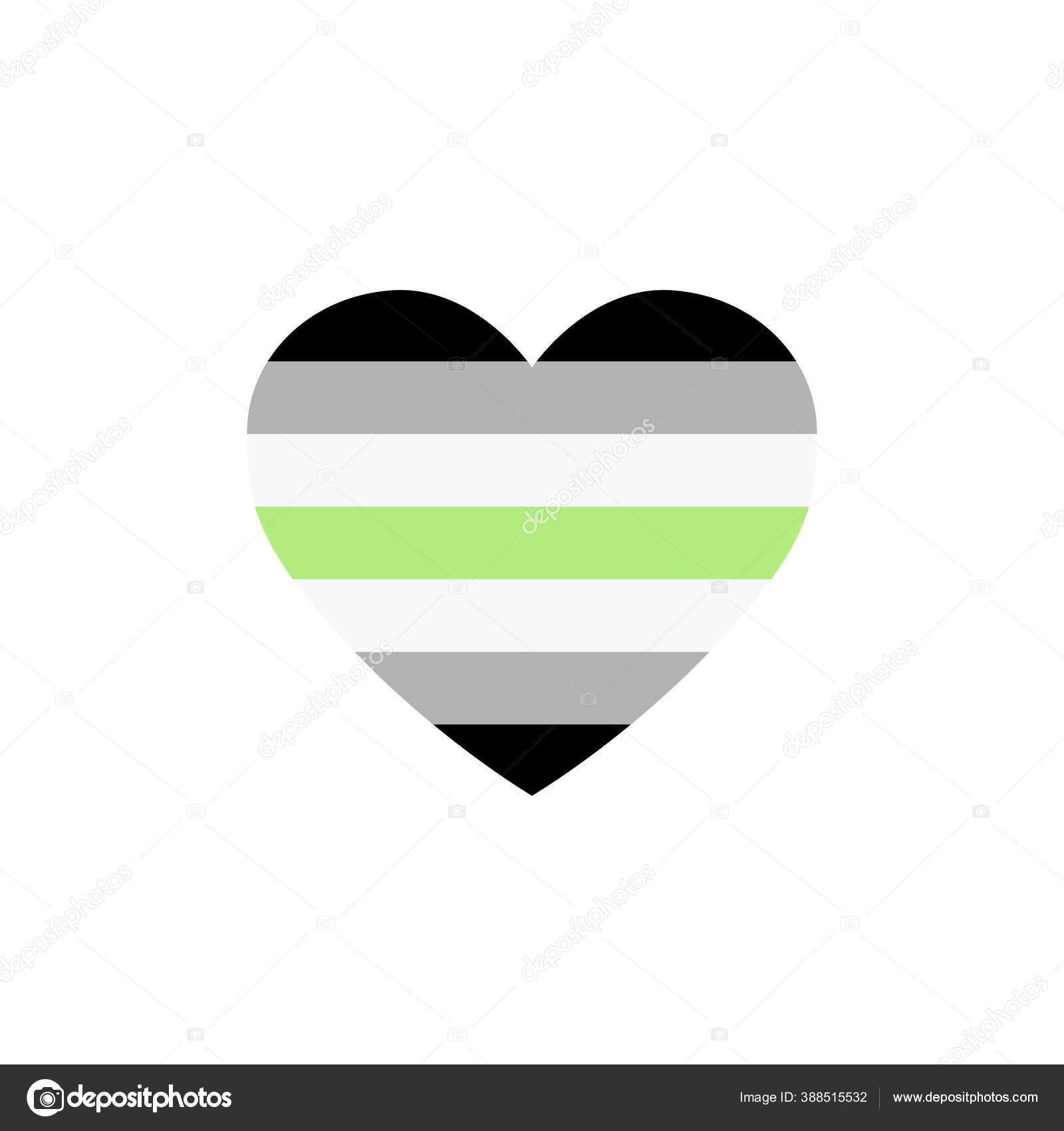 Agender Flag Heart Lgbt Community Flag Vector Illustration Vector Image By C Pani Chernous Vector Stock