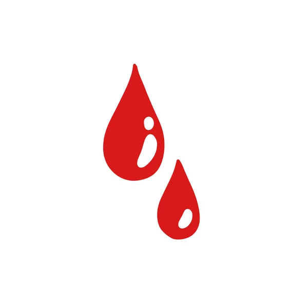 Крові Краплі Каракулі Значок Векторні Ілюстрації — стоковий вектор