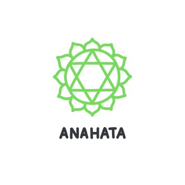 Çakra doodle simgesi, vektör illüstrasyonu