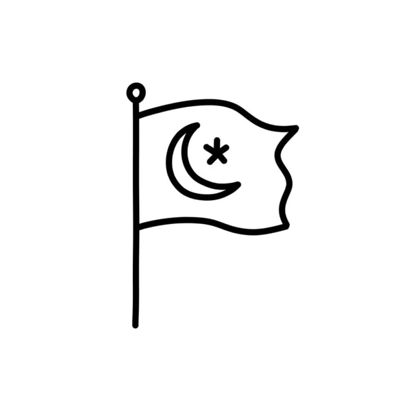 Symbol Islam Doodle Icon Vector Illustration — Stock Vector