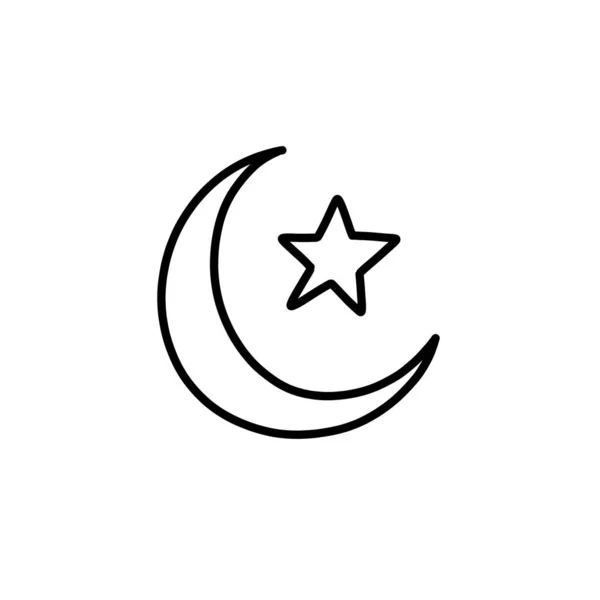 Symbool Van Islam Doodle Icoon Vector Illustratie — Stockvector