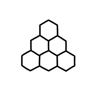 bal peteği karalama simgesi, vektör illüstrasyonu