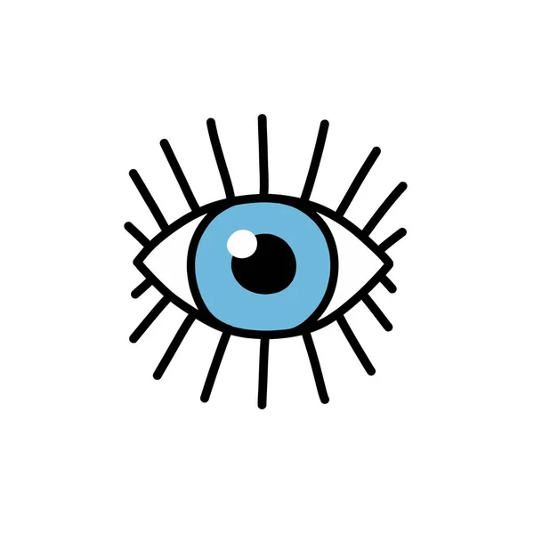 Auge Doodle Symbol Vektorillustration — Stockvektor