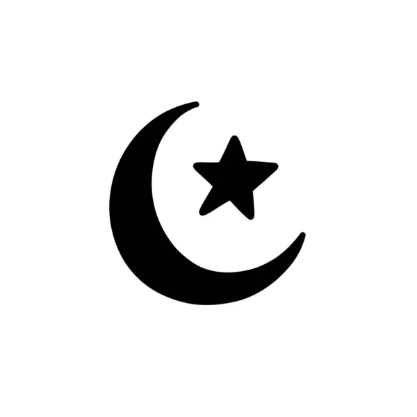 Symbool Van Islam Doodle Icoon Vector Illustratie — Stockvector