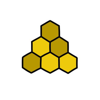 bal peteği karalama simgesi, vektör illüstrasyonu