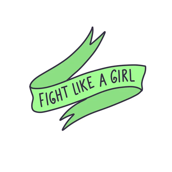Harc Mint Egy Lány Firka Ikon Vektor Illusztráció — Stock Vector