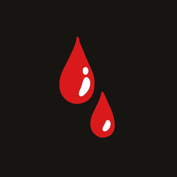 Gotas Sangue Doodle Ícone Ilustração Vetorial —  Vetores de Stock