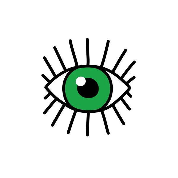 Eye Doodle Icon Vector Illustration — Stock Vector