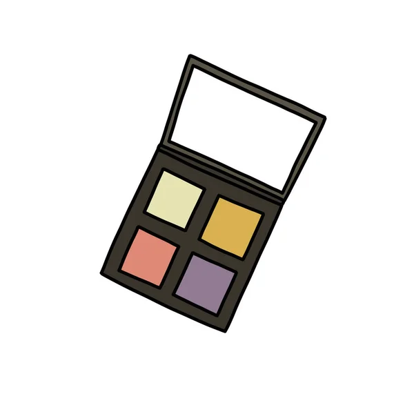 Eyeshadow Doodle Icon Vector Illustration — Stock Vector