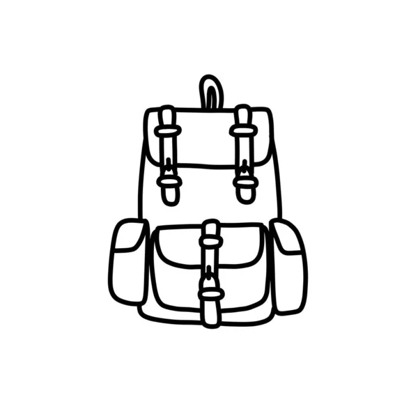 Rucksack Doodle Symbol Vektorillustration — Stockvektor