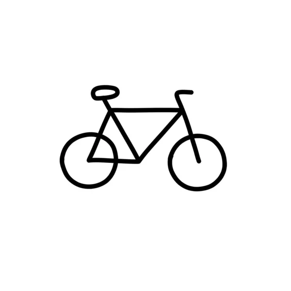 Fahrrad Doodle Symbol Vektor Illustration — Stockvektor